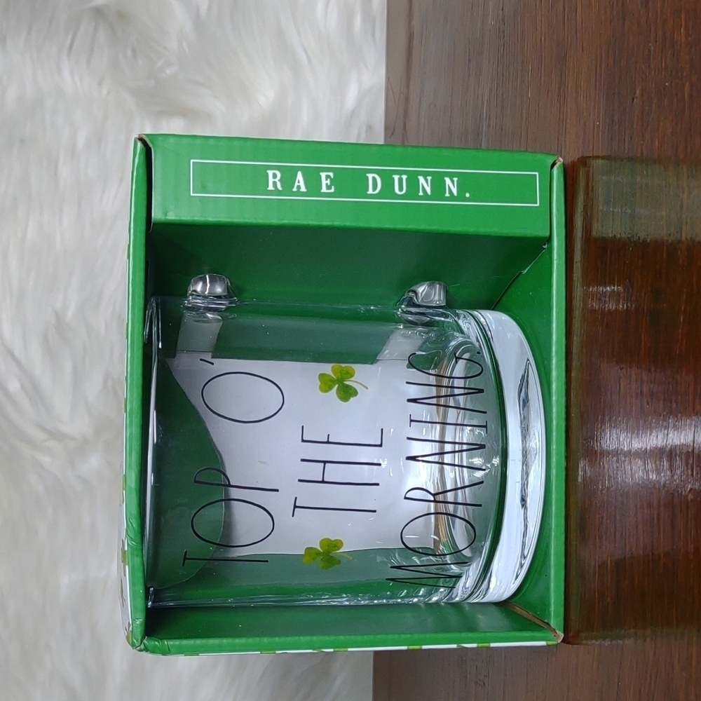 Glass Mug Rae Dunn Irish Fun Clear Coffee / Tea Cup St Patrick's Day - Picture 3 of 7
